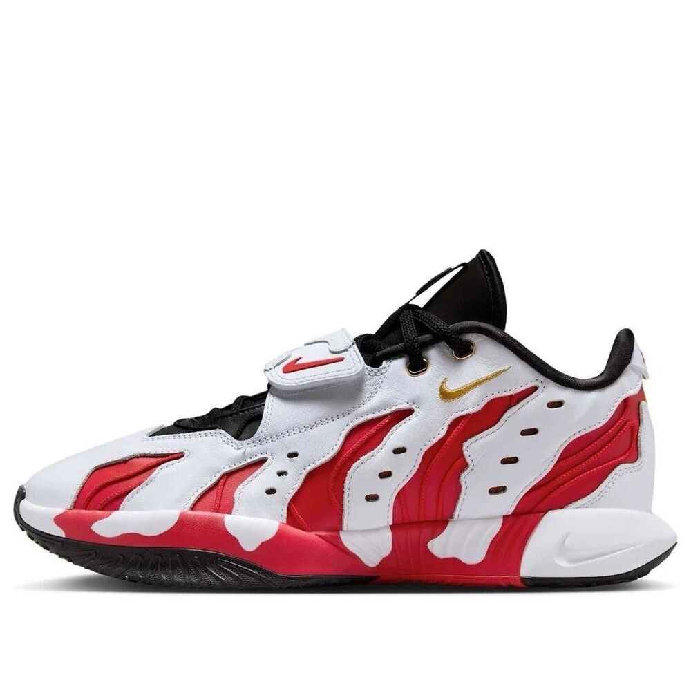 Size 8.5 Nike LeBron XXI 21 Prime 96 White Gold Fire Red Mens HV1221-100